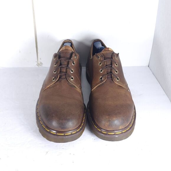 Dr Martens Men's 1561/59 VTG US12 Uk11 Brown Leather 4 Eyelet Oxford Shoes - Picture 3 of 16